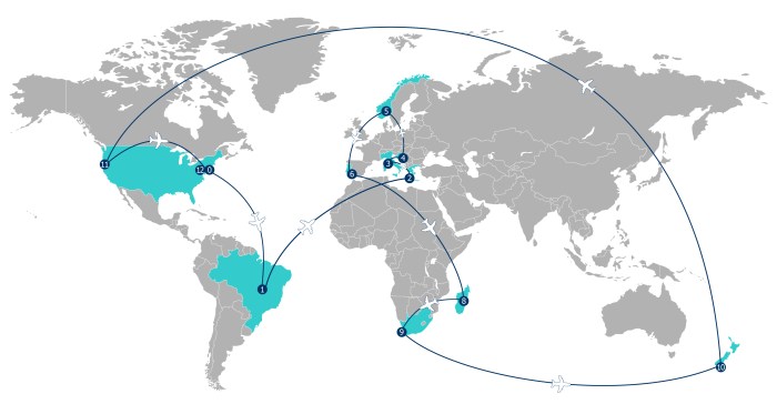 Travel Around The World Itinerary