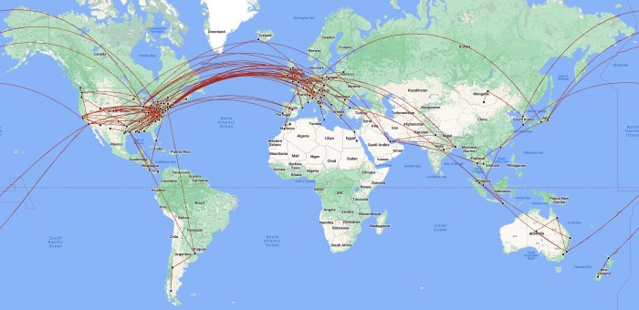 Around The World Flights Popular Routes