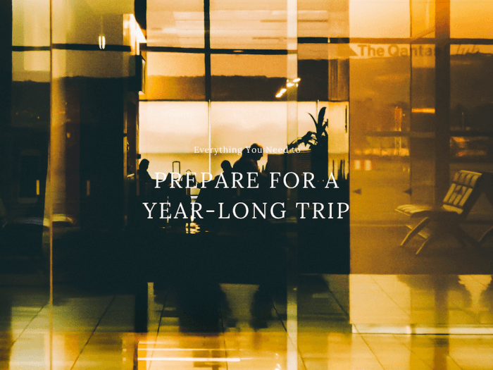 Go Travelling For A Year